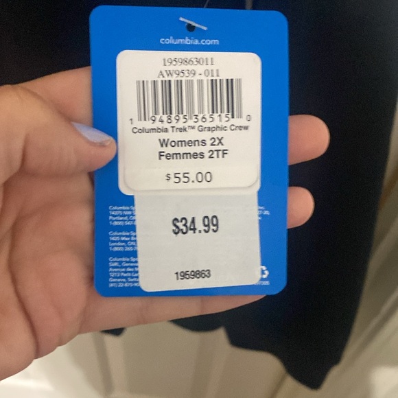 Columbia Women’s Black Crewneck Sweatshirt with Pink Logo - Picture 3 of 4